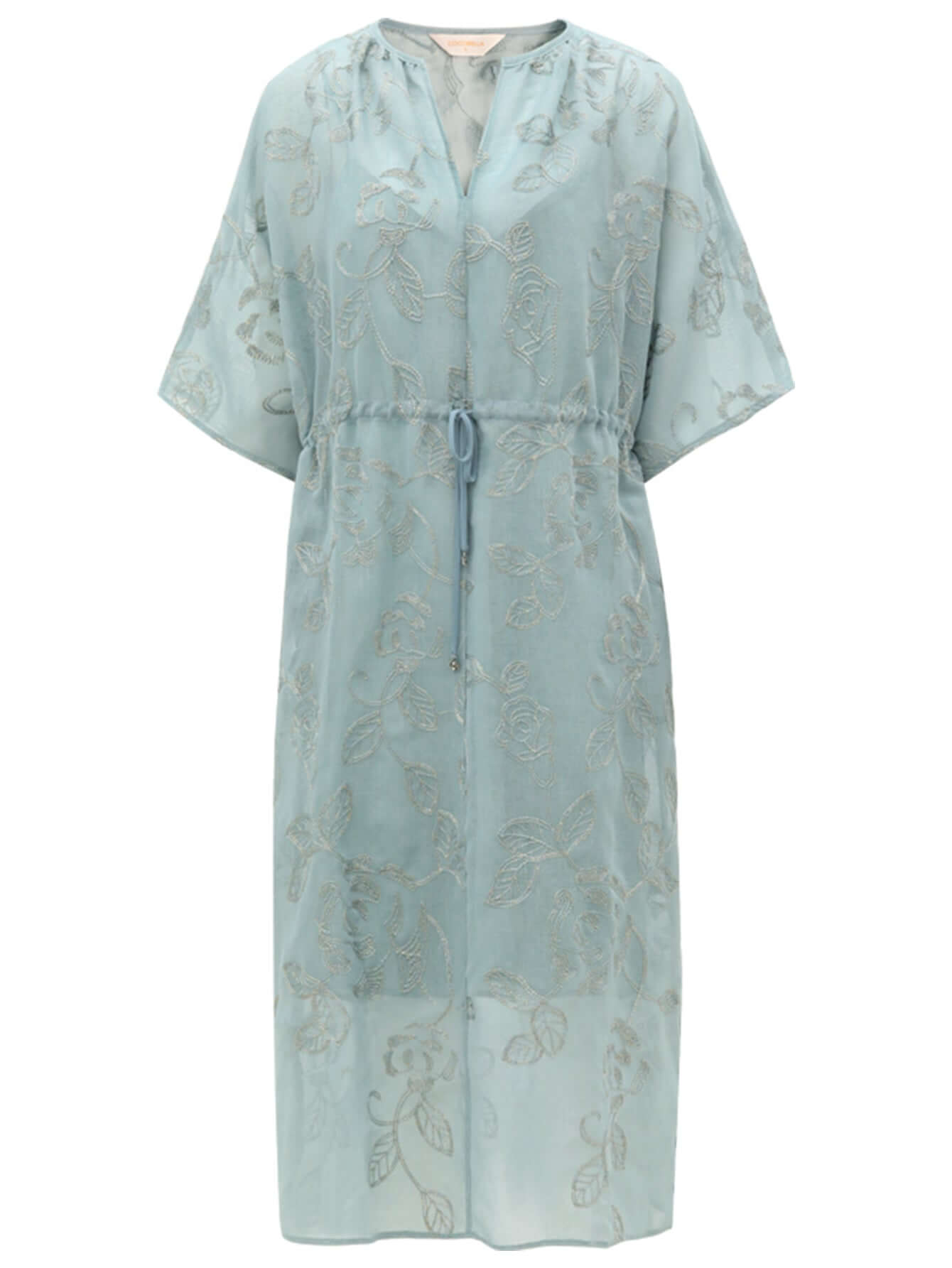 Flimsy Sheer Blue Two Piece Dress