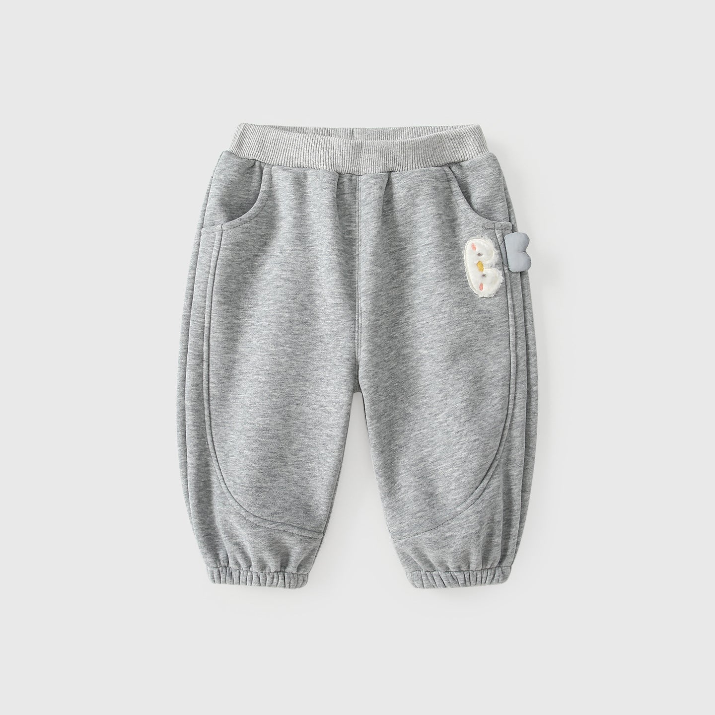 Winter and Autumn Arrival Casual Baby Kids Girls Cartoon Pattern Fleece-lined Pants-1