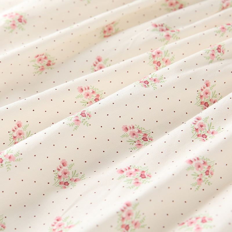 Autumn Arrival Kids Girls Floral Pattern Long Sleeves Cute Dress-3