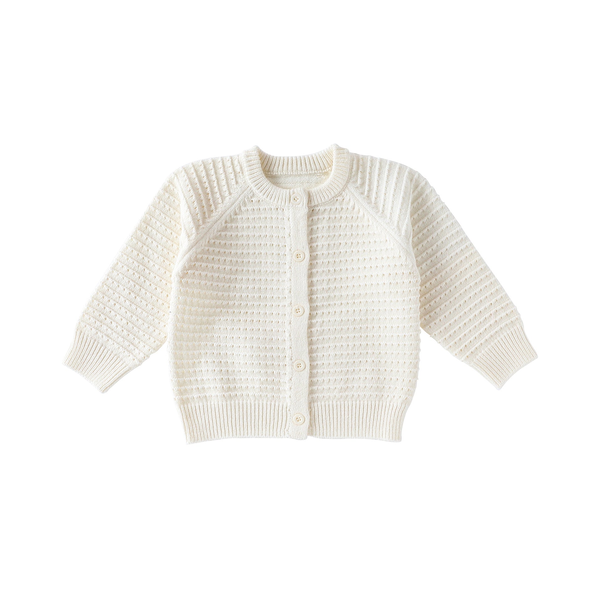 Spring and Autumn Baby Kids Solid Color Long Sleeves Cardigan and Flowers Pattern Pants-5