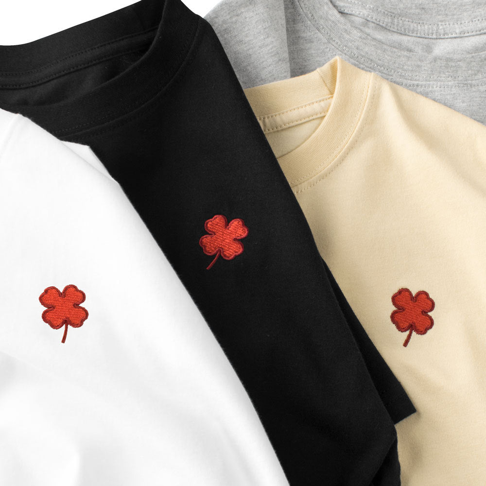 Boys and Girls’ Flower Embroidered T-shirt in European and American Style
