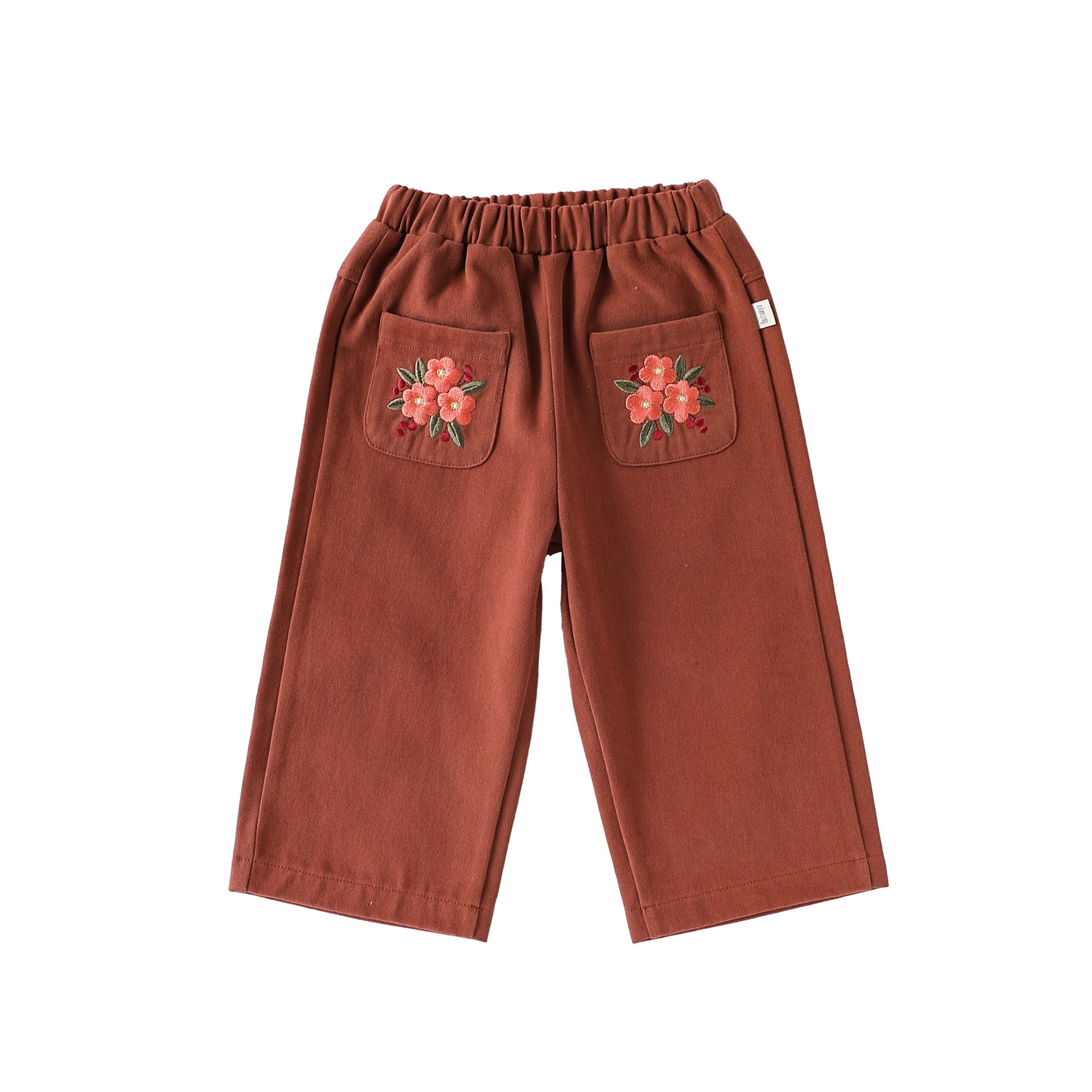 Spring and Autumn Arrival Casual Baby Kids Girls Flowers Pattern Pants-1
