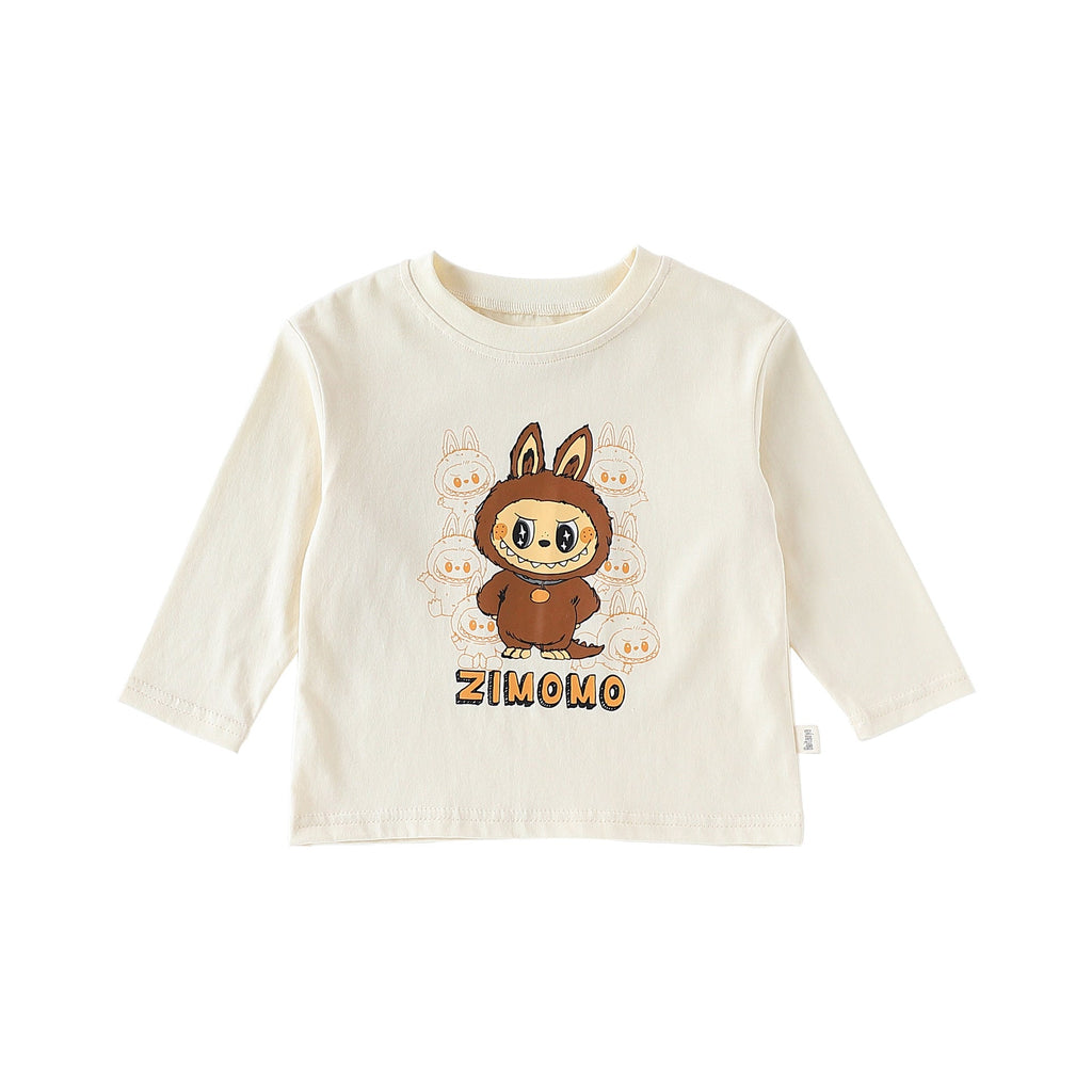 Spring and Autumn Baby Kids Cartoon Pattern Long Sleeves Top and Pants Cute Clothing Set-4