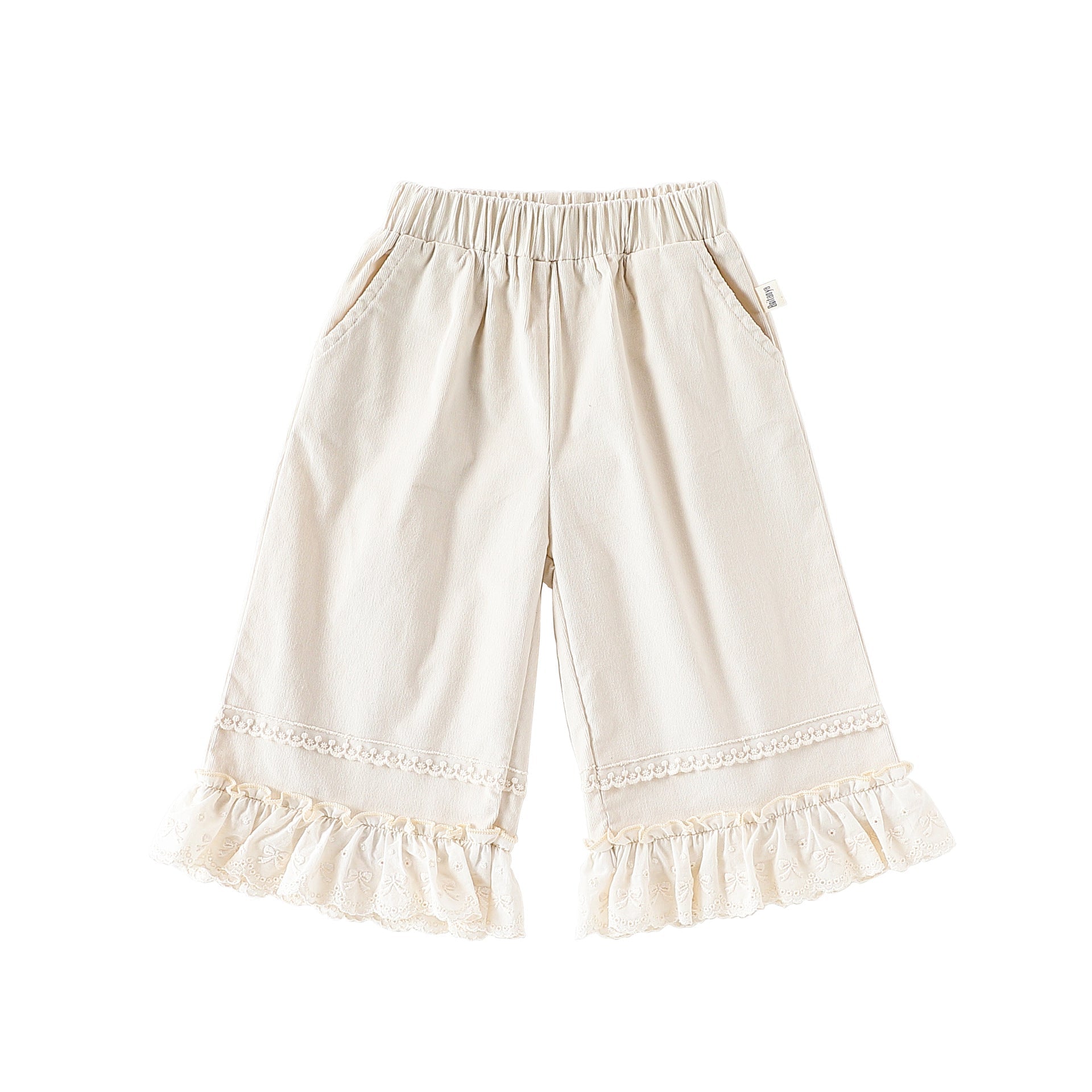 Spring and Autumn Baby Kids Solid Color Long Sleeves Cardigan and Flowers Pattern Pants-1